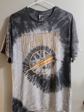 ⭐️ Men's Black & Gray Tie-Dye Vintage Short-Sleeve Tee